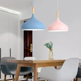 Multi Color Luster Pendant Lights Dia 16/17/24cm Restaurant Wood Hanging lighting Light Fixtures Modern E27 LED Loft Hang lamp