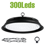300W LED Indoor Ceiling Light Spotlight Bulb (AC110V/AC220V) - No Flicker Plug-in Lamp with US/EU Plug for Living Room & Kitchen