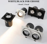 Recessed Stretchable Led Downlight 360° Rotatable Led Ceiling Light Square Led Spot Lamp 7W 12W Led Spot Light For Living Room