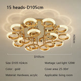 Modern Light Luxury Circle Ring Led Ceiling Lamp Acrylic Luster Living Room Lights Lighting Home Decor Bedroom Lamps Fixtures