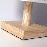 Chinese Style Dimmable LED Table Lamp with Square Fabric Shade - Bedside Desk Light