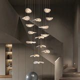 Luxury Stair Chandelier Pendant Light Lighting Duplex Loft Glass Hanging Lamp Nordic Minimalist Long Staircase Chandelier Lustre