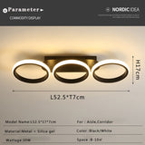 Modern LED Ceiling Light Fixture Indoor Lighting Chandelier Light Ceiling Minimalist Square Round for Home Hallway Balcony Aisle