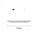 Simple Acrylic Linear LED Chandelier for Dining Table Kitchen Island Restaurant Bar Office Study Modern Iron Strip Pendant Light