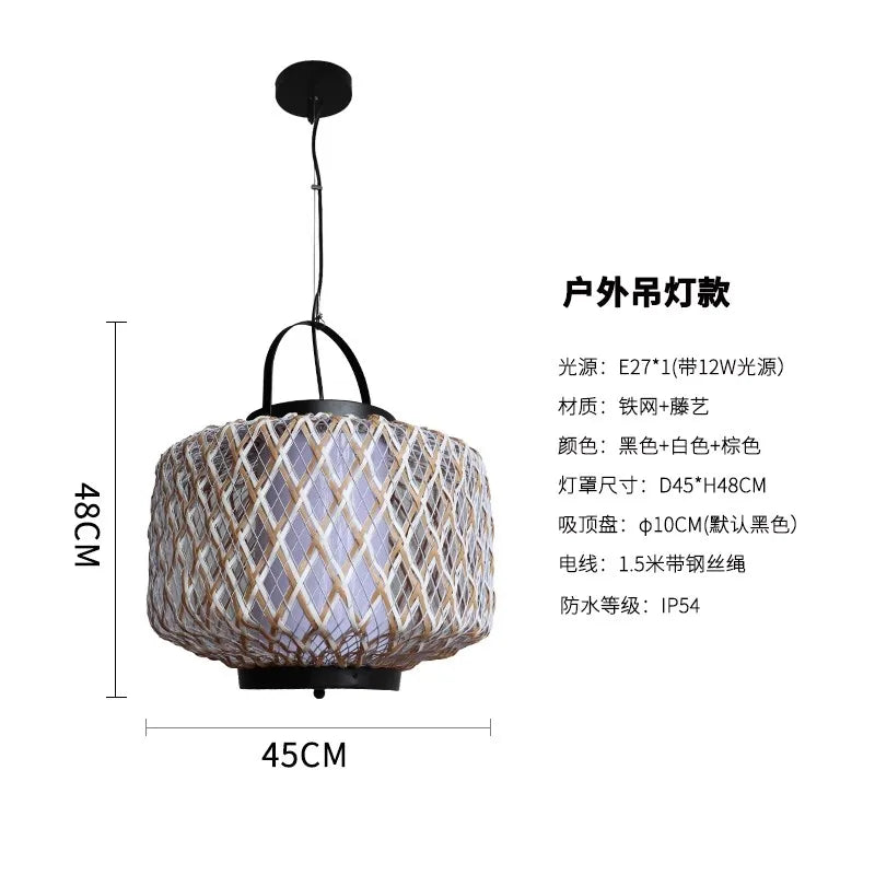 Nordic Villa Landscape Garden Light Hotel Bed and Breakfast Corridor Balcony Pavilion Chandelier Outdoor Waterproof Floor Light