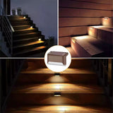 Solar Deck Lights Outdoor Step Lights Waterproof Led Solar Lights for Railing Stairs Step Fence Yard Patio and Pathway