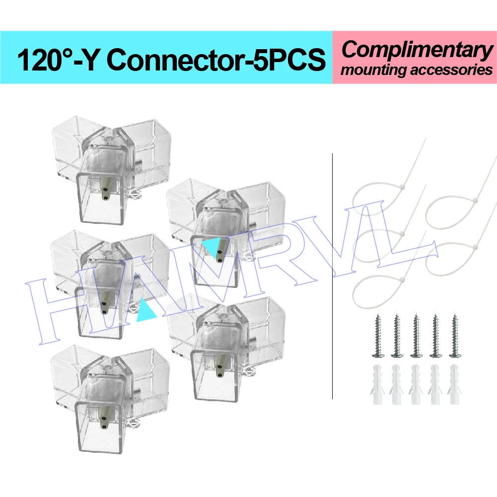 DIY Hexagon Garage LED Tube Accessories & Connector Set (110-240V) - Suspension Wire Cable Kit for Honeycomb Workshop & Barber Shop Lighting