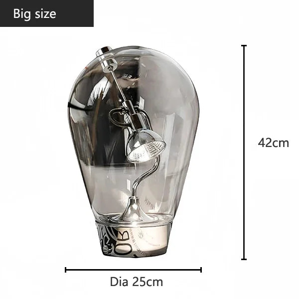 Nordic Design Desk Lamp Glass Creative Personality Bedlight Art Decoration Atmosphere Desk Lamp