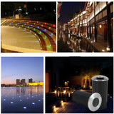IP68 Waterproof 12V 3W Stainless Steel LED Recessed Spotlight - Outdoor RGB Underground In-Ground Light for Deck, Step & Garden
