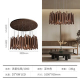 Retro Wooden Hanging Chandelier Light For Dining Living Room Farmhouse Kitchen Table Solid Wood Led Pendant Chandelier Lamp