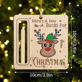 Money Storage Christmas Tree Hanging Ornament Clear Piggy Bank Christmas Decoration 2026 Cash Slot Hanging Pendant Navidad Decor