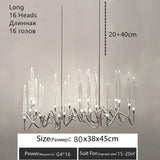 Luxury Crystal Pendant Chandelier Nordic Tree Branch Candle Shaped Indoor Lighting Living Room Bedroom Led Decoration Light