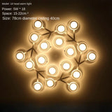 Nordic Living Room Ceiling Lights Post-modern Minimalist Bedroom And Study Lights Artistic Creativity Led Plum Blossom Lights