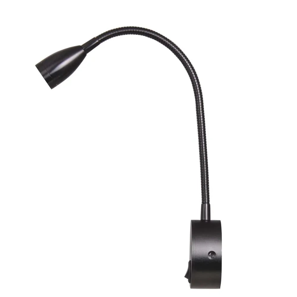 12V 3W 360 Degree Rotation Multipurpose Yacht RV Reading Light Button Control Vehicles Campers Portable Adjustable Bed Lamp