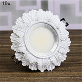 White Feather Resin LED Recessed Downlight - Adjustable Angle Art Ceiling Spotlight Fixture for Living Room, Office & Restaurant Decor