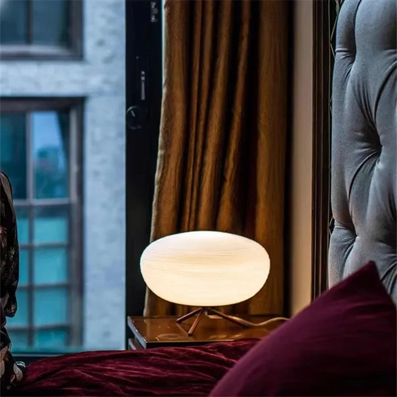 Italy Tripod Table Lamp Glass Desk Light for Bedroom Bedside