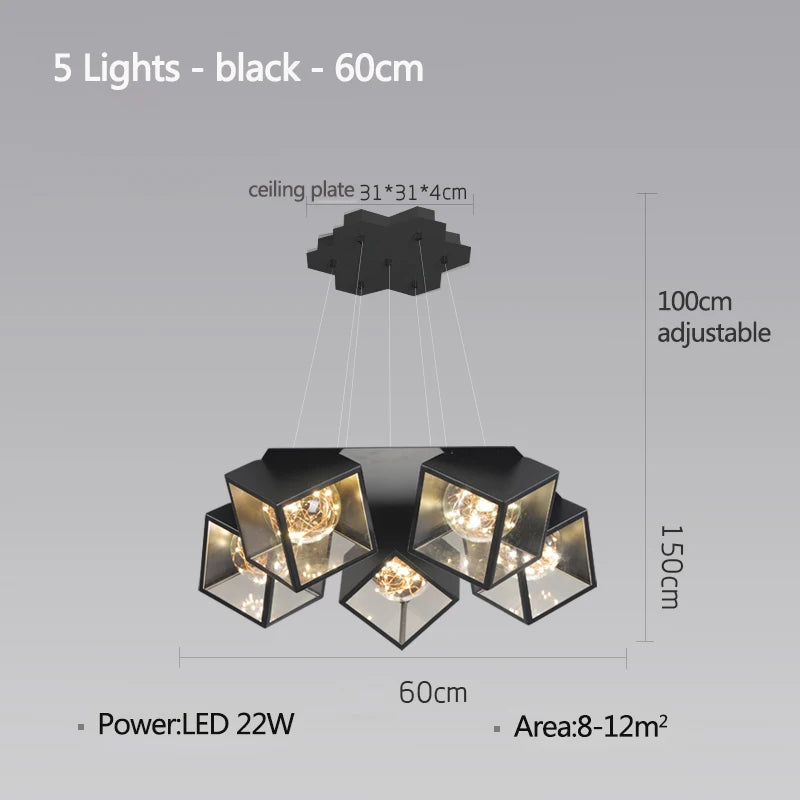 Modern 2025 New Gypsophila warm romantic master bedroom Led Ceiling Chandelier Dining Room Restaurant Bar Pendant Hanging Lamp