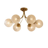 American light luxury bedroom ceiling lamp modern Nordic living room dining room study glass ball ceiling light