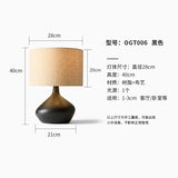 Japanese Minimalist Retro Wabi-sabi Resin Table Lamp LED E27 Home Decor Desk Lights Living Room Cabinet Table Bedside Bedroom