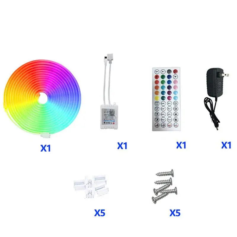 Color Changing String Lights Musical Rope Lights With Remote Control LED String Lights For Indoor Outdoor Neon Rope Lights For