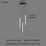 Minimalist Chandelier LED Stair Strip Lamp Duplex Building Interior Lighting Lamps Modern Dining Table Living Room Pendant Light