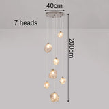Modern Staircase LED Ceiling Chandelier - Luxury Long Hanging Pendant Light for Living Room