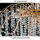 French Ceiling Lamps Luxury Crystal Pendant Light for The Living Room LED Interior Luster Home Decoration Hanging Light