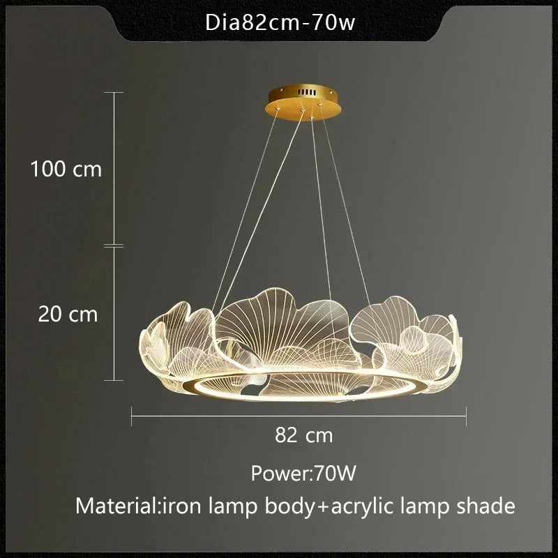 Modern Petal Pendant Light Ring Highlight Acrylic Restaurant Bedroom Decorativos Deluxe Design Living Room Hanging Lamp Fixtures