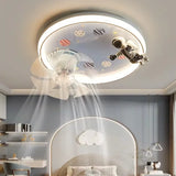 2026 Modern Kids Room Ceiling Fan Light Cartoon Moon Astronaut Ceiling Lamp Boy Girl Bedroom Nursery Study Chandelier Ceiling Li