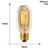 Retro Edison Light Bulb E27 220V 40W ST64 G80 G95 T10 T45 T185 A19 A60 Filament Incandescent Ampoule Bulbs Vintage Edison Lamp