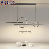 Modern LED Minimalist Chandelier - Contemporary Pendant Light for Living Room