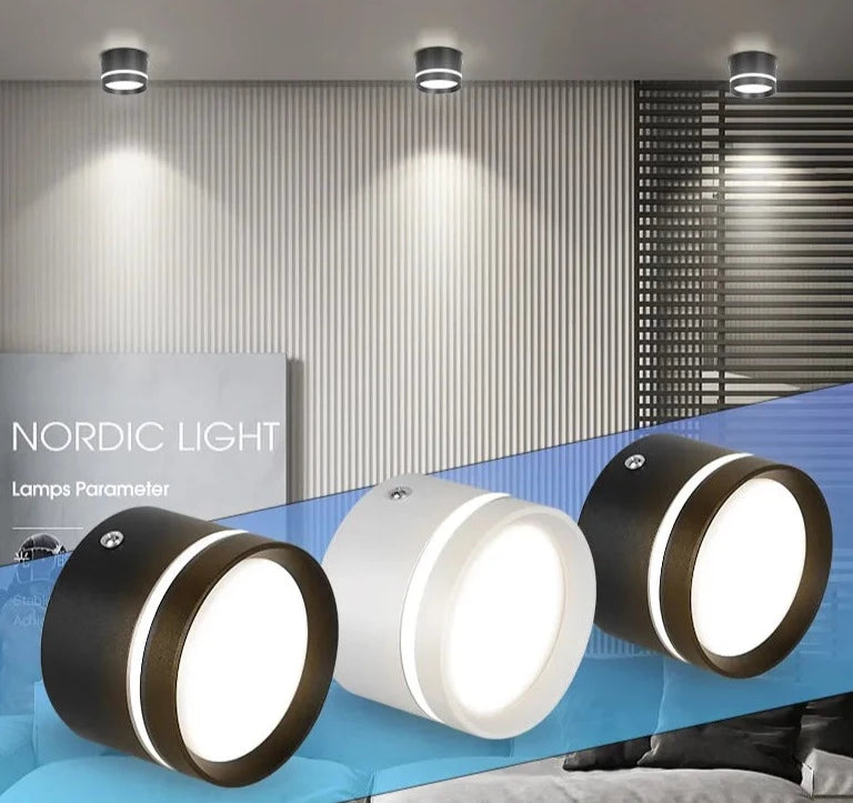 Surface Mounted Ceiling Downlight Lamp Spotlight 5/10/15w Cob Led Spot Lights Ceiling Fixtures Lighting For Bedroom Kitchen Home