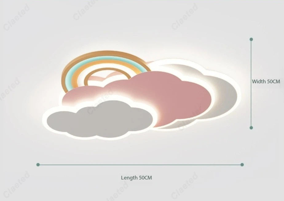 European-style Modern Minimalist LED Cloud Ceiling Lamp Children's Room Warm and Romantic Decorative Lighting