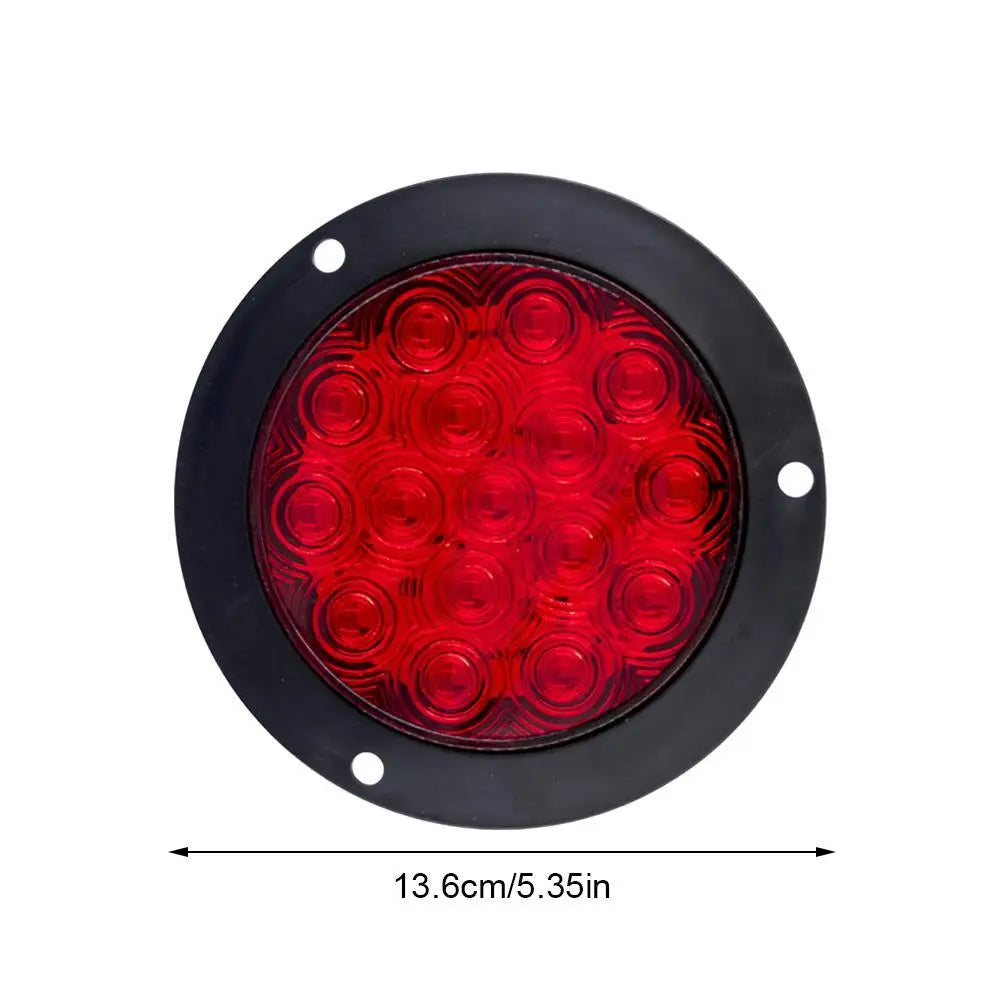 Universal Round LED Rear Tail Lights - 12V 24V Turn Signal Brake Stop Reverse Lamp