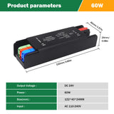 Ultra-Thin LED Power Supply - 12V / 24V DC Lighting Transformer (60W-400W)