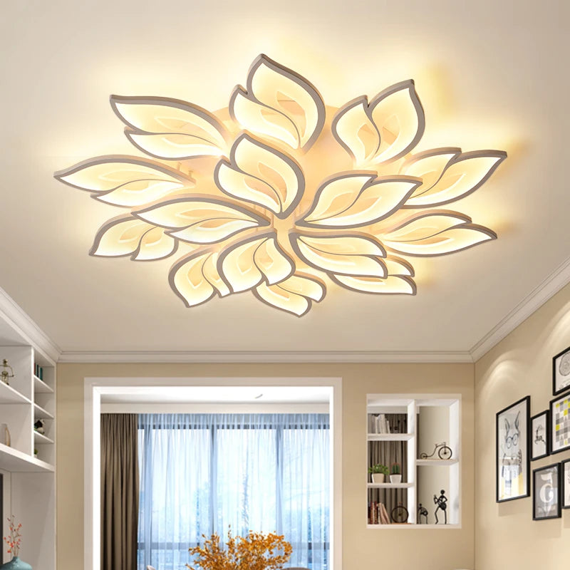 Modern LED Ceiling Chandeliers Light for Living Dining Room Bedroom Ceiling Lamps  With Remote Control Dimmable Lights Fixtures