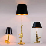 2025 New Modern Plated Table Lamps AK47 Gun Design Desk Decor Bedside Light Creative Living Room floor lamps Reading Night Light
