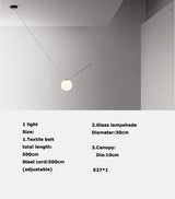 2026 Art Deco Dimmalbe Led Chandelier Lighting Orange Black Textile Glass Bubble Suspension Luminaire Lampen For Living Room