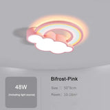 LED Children's Room Ceiling Lamp Cartoon Rainbow Clouds Simple and Warm Boys and Girls Bedroom Princess Room Light Fixtures