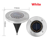 8/20LED Solar Power Disk Light Outdoor Garden Solar Underground Light Deck Light Spotlight Buried Solar Led Lamp Garden Decor