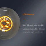 Heart/Rainbow Shape Edison Bulb Usb Filament 5v E40 Lamp Light Bulbs Rechargeable Creative Night Children Handheld Decoration