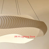 Fabric Bedroom Pendant Lamp  Aesthetic Art Restaurant Bar Table Lamp, Modern Designer Fish Bone Shaped Lighting Fixture
