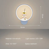 Minimalist Square Led Wall Lamps Astronaut Child Bedroom Bedsides Wall Seconded Light Modern Indoor Decors Night Lighting Fixture