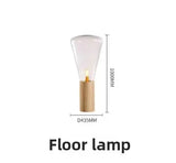 Designer Table Lamp Nordic Minimalist Glass Bottle Floor Lamp Wood Bedside Lamp Design Luminaires for Home Soft Living Room