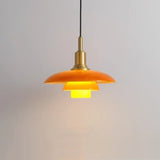 Designer Dish Glass Pendant Lighting Nordic Bedroom Hotel Home Decoration  Fixtures Three-layer White Gold Silver
