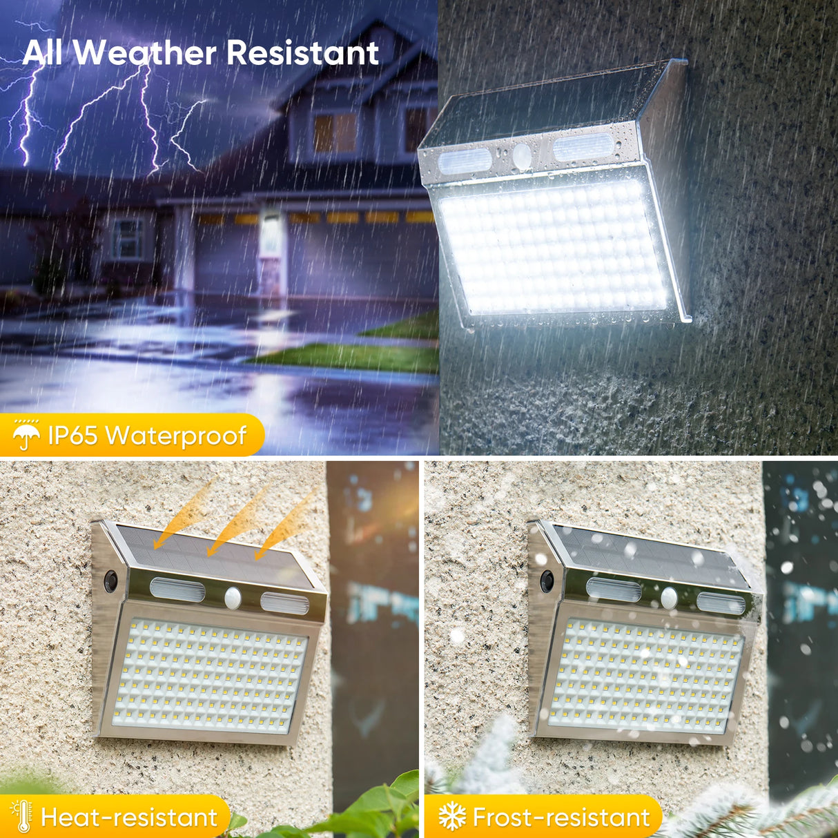 112 LED Solar Motion Sensor Wall Light - Waterproof Outdoor Security Lamp for Garden