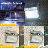 112 LED Solar Motion Sensor Wall Light - Waterproof Outdoor Security Lamp for Garden