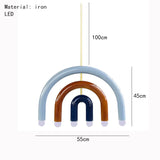 Beautiful Rainbow E14 Bulb Home Pendant Lamp Kitchen Dining Room Lighting Fixtures Colorful Metal Bedroom Luminaire Suspension
