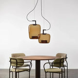 Nordic Glass Pendant Light - Minimalist Art Hanging Lamp for Bedroom & Bedside
