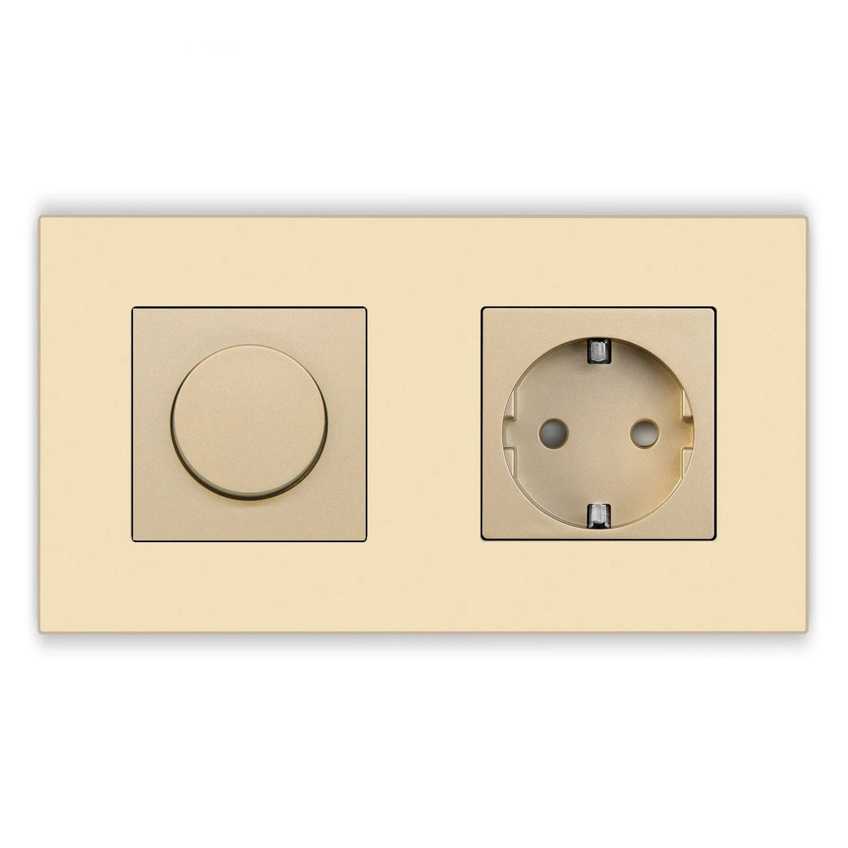 Dimmer Light Switch Rotary Knob Glass Mechanical LED Dimmable Wall Mounted Switches EU Standard Switches